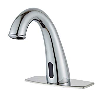 HHOOMMEE Electronic Automatic Sensor Touchless Bathroom Sink Faucet (Chrome)