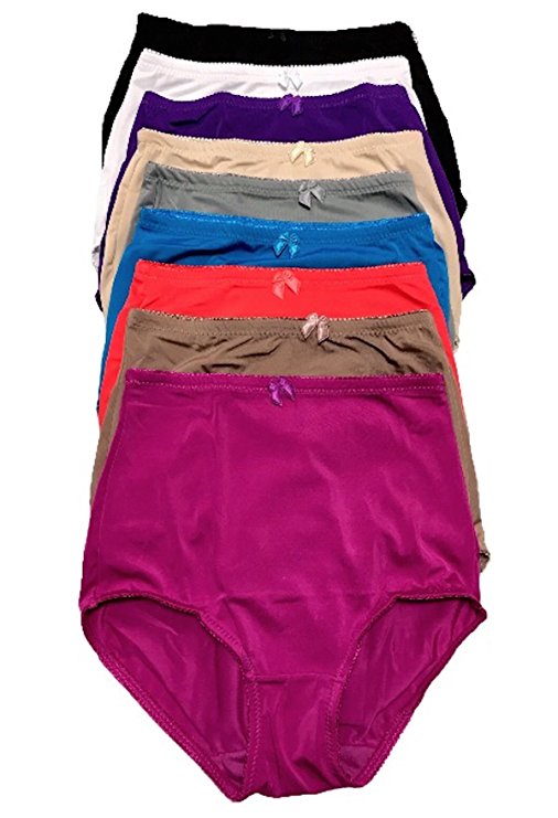 Peachy Panty Women's Pack of 6 High-Rise Girdle Panties High-Waist Tummy Control Girdle Panties