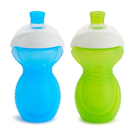 Click Lock Bite Proof Sippy Cup, Blue/Green, 9 Ounce, 2 Count