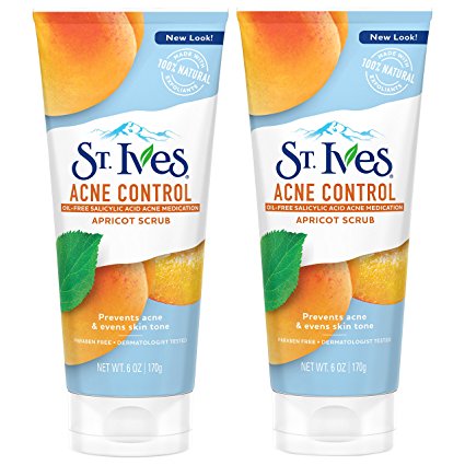 St. Ives Acne  Control Face Scrub, Apricot, 6 oz, Twin Pack