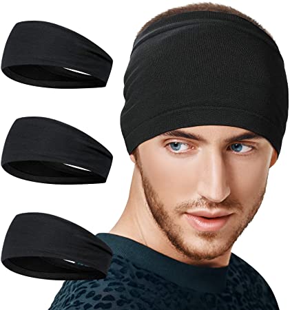 BF BAFLY Headbands for Men Women - Sweat Band & Mens Headband Mesh Design Non Slip Stretchy Moisture Wicking Breathable Workout Sweatbands for Running, Cycling, Gym, Yoga
