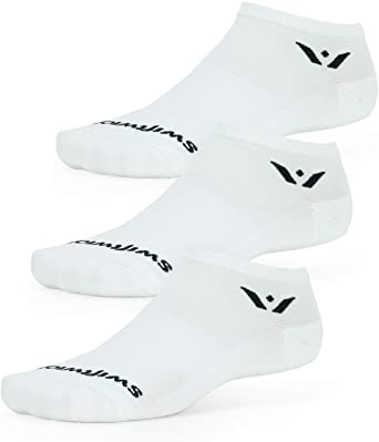 Swiftwick - PERFORMANCE ZERO (3 Pairs) Running & Golf Socks, Cushioned No-Show