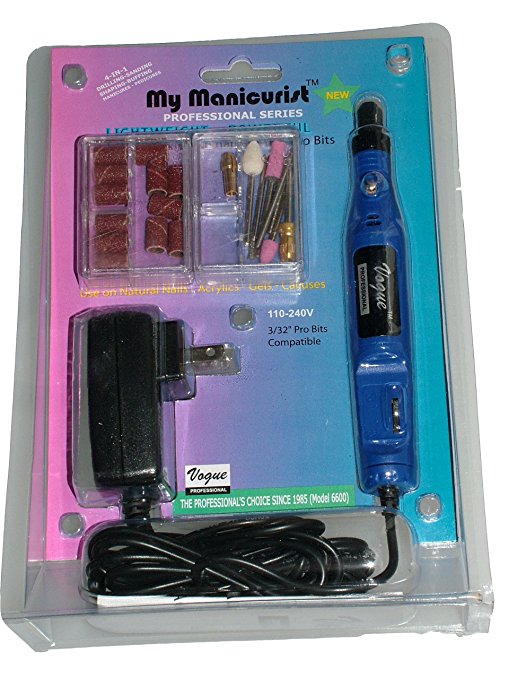 MY MANICURIST ® Nail File Drill PRO Powerful Electric Nail File Bits Acrylics Gels