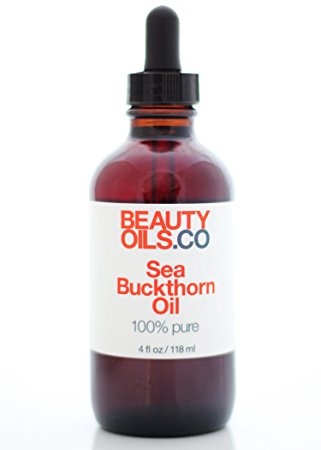 Sea Buckthorn Berry Oil - 100% Pure Virgin Cold-Pressed (4 fl oz) Dry Skin Anti Aging and Acne Treatment
