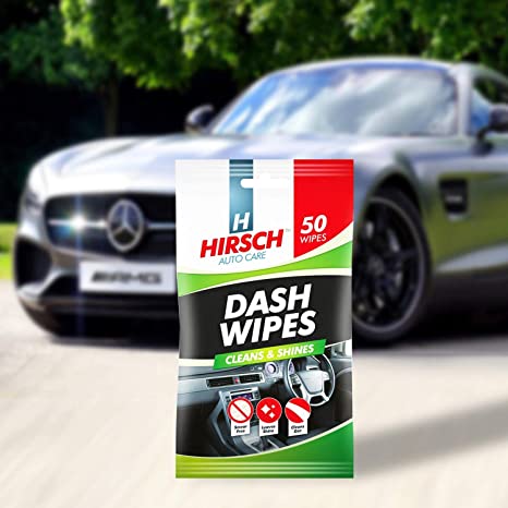 Hirsch 50pk Car Dash Wipes | Highly Absorbent, Lint, Streak and Scratch Free Automotive Cleaning Pads