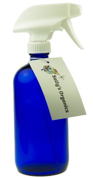 Empty Blue Glass Spray Bottle - 16 oz Refillable Container is Perfect for Essential Oils, Cleaning Products, Homemade Cleaners, Aromatherapy, Organic Beauty Treatment, and Cooking - Durable White Trigger Sprayer w/ Mist and Stream Nozzle Settings
