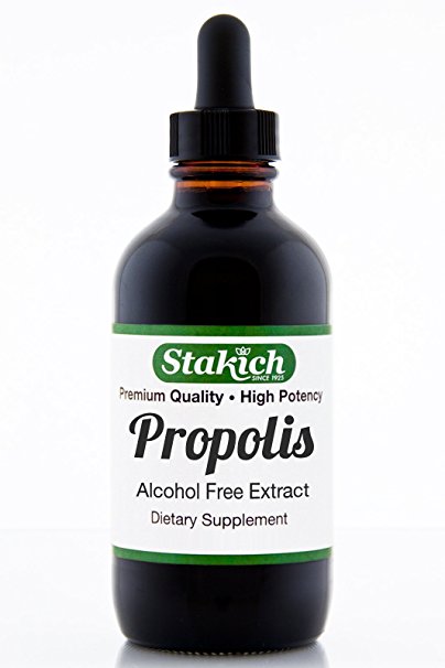 Stakich Bee PROPOLIS 1 oz Liquid Extract, Alcohol Free 30% - Top Quality -