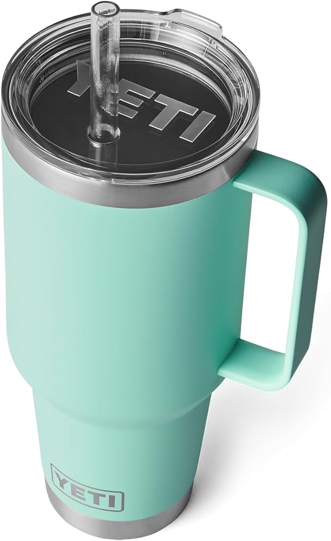 YETI Rambler 42 oz Straw Mug, Vacuum Insulated, Stainless Steel, Seafoam