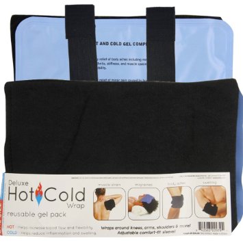 Deluxe Body Therapy Gel Wrap Includes Adjustable Cover With Reusable Hot And Cold Gel Packs.