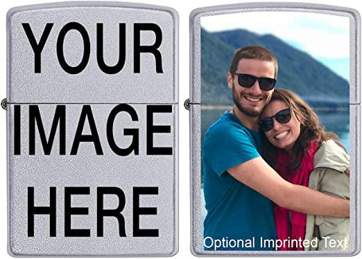 Custom Zippo Lighter! Personalize This Genuine Zippo with Your Image or Logo! Customized Zippo lighters are a Great, Birthday Gift, for Man or Woman or Even for You!