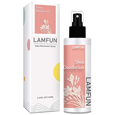 Shoe Deodorizer Spray, LamFun Foot Odor Eliminator, Natural Deodorant Spray for Feet and Shoes, Fights Odor, Smell and Stink, Freesia Fragrance, 150ml