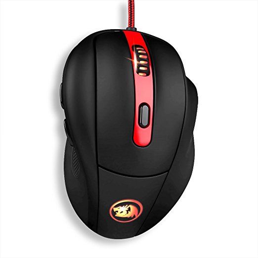 Redragon M605 Smilodon 2000 DPI 6 Button LED Optical USB Wired Gaming Mouse