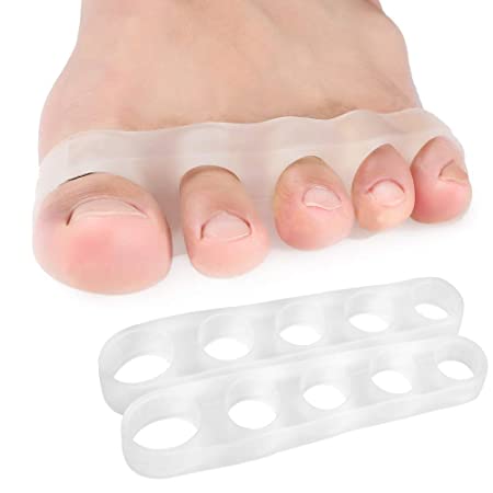 [1 Pair] Toe Separator, Toe Straightener, Nail Polishing Protector for Relaxing Toes, Bunion Relief, Hammer Toe, Yoga Foot Alignment Bunion Correction Overlapping Toes (7.5-11 Women / 6-9.5 Men M US)