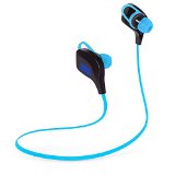 Plextone Running Noise Cancelling Wireless Sport Headphones Sweatproof Gym Exercise Bluetooth Stereo Earbuds Earphones Car Hands-free Calling Headsets with Microphone Earphones Bx200-blue