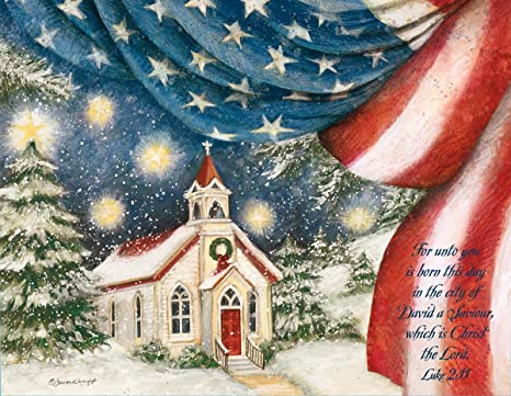 LANG - "An American Christmas", Boxed Christmas Cards, Artwork by Susan Winget - 18 Cards with 19 Envelopes - 5.38 x 6.88 Inches