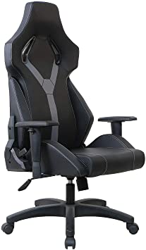 TOPSKY All Molded Foam Video Gaming Chair for Home and Office (Black and Gray)