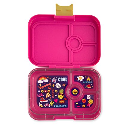 YUMBOX Panino (Kawaii Pink; Emoji Tray) Leakproof Bento Lunch Box Container for Kids & Adults