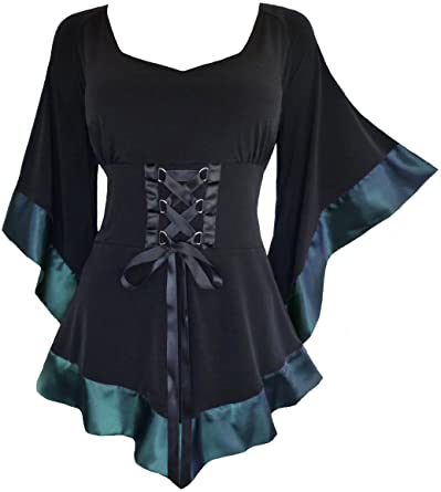 Dare to Wear Treasure Corset Top: Victorian Gothic Medieval Women's Courtly Tunic for Everyday Halloween Cosplay Festivals