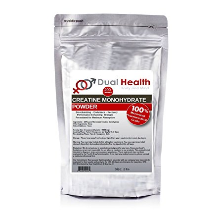 Pure Micronized Creatine Monohydrate Powder (2 lb) Bulk Supplements