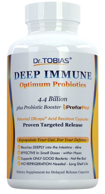 Optimum Probiotics Deep Immune System Support - With Patented Probiotic Booster - Effective in Small Doses Within Hours - Nutritional Supplement