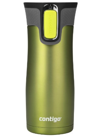 Contigo AUTOSEAL West Loop Stainless Steel Travel Mug with Easy-Clean Lid, 16-Ounce, Vibrant Lime Trans Matte