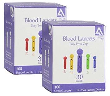Active1st 30 Gauge Sterile Blood Lancets, 200 Count
