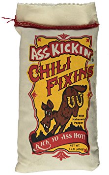 Ass Kickin' Chili Fixins - These Arizona spices make a bowl of red chili that's beyond compare. Masa flour, habanero peppers, pinto and black beans packaged separately and sewn up in an authentic Southwest cloth bag. Makes a great gift!