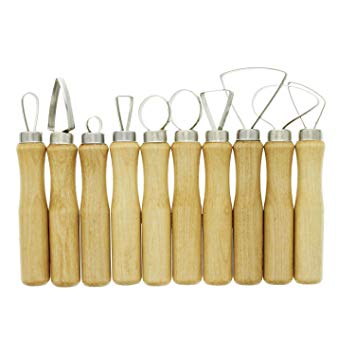 U.S. Art Supply 10-Piece Pottery & Clay Sculpting Carving Tool Set
