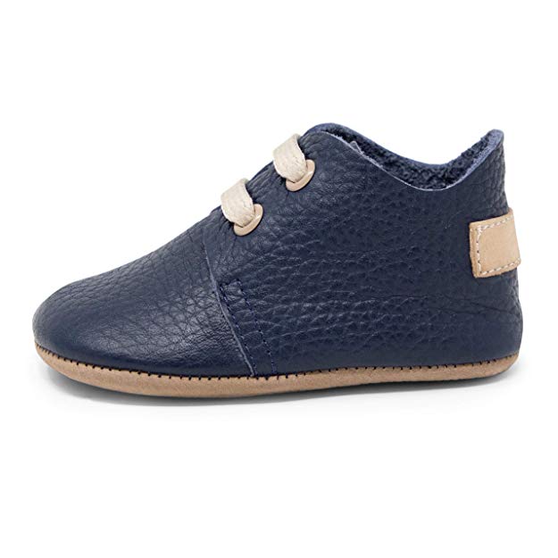 Ella Bonna Mini Baby Oxford Shoe | Full Grain Leather Sole | Flexible | Handmade, Designer Walker | Infant Boy Girl Toddler