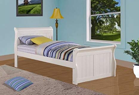 Donco Kids Twin Sleigh Bed in White