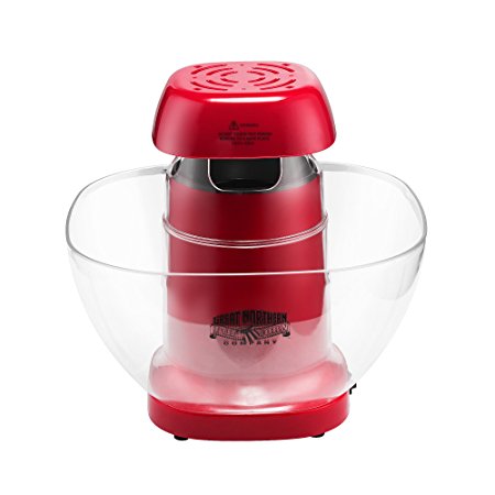 Great Northern Popcorn Company Popkin Hot Air Popper Healthy And Fun Treat Red