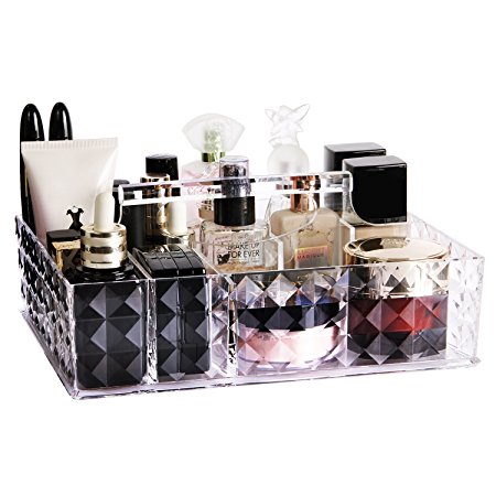 Lifewit Makeup Organizer Premium Quality Acrylic Cosmetic Storage Lipstick Case Palette Holder Large Capacity With Handle