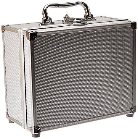 SRA Cases EN-AC-FY-A012 Silver Aluminum Hard Case, 9.9 X 7.9 X 4.9-Inch, Cubed Foam