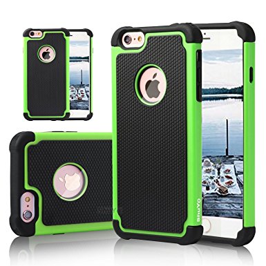 iPhone 6S Plus Case, ShuYo [Football Pattern Series] Apple iPhone 6S / 6 Plus Case 5.5 Inch Bumper Cover [Military Grade Drop Protection] for iPhone 6s Plus and iPhone 6 Plus 5.5 Inch Green