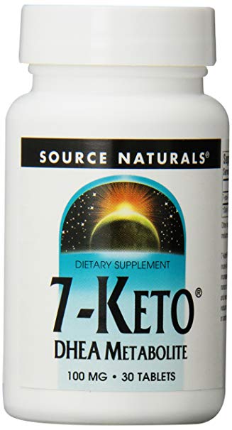 Source Naturals 7-Keto DHEA Metabolite 100mg, Effective Anti-Aging Compound, 30 Tablets
