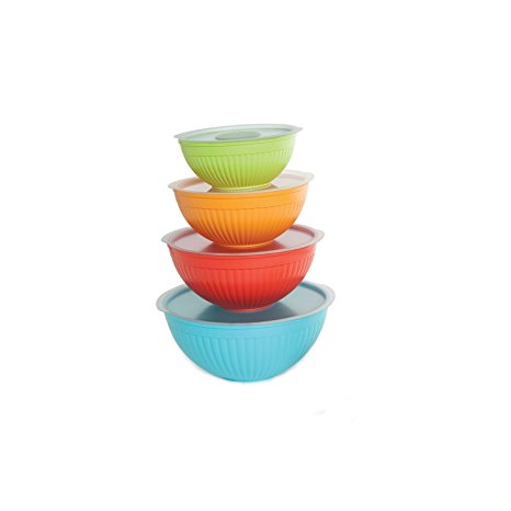 Nordic Ware 8 Piece Covered Bowl Set, Multicolor