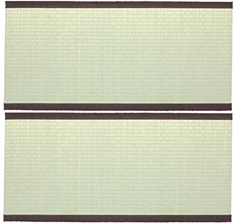 TATAM Tatami Mat Japanese Traditional 1/4 Size (17x34 inch) 2 piece set Unit mattress Made in Japan (Brown)