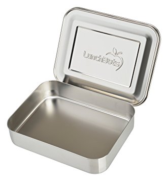 LunchBots Bento Uno Large Stainless Steel Food Container - One Section Design Holds Salads, Sandwiches, or Sushi - Bento Lunch Box for Kids or Adults - Dishwasher Safe and BPA-Free – All Stainless
