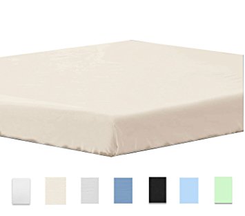 Fitted sheet Queen Beige - Deep Pocket Brushed Microfiber Sheets, Breathable, Extra Soft Bedsheet and Comfortable - Wrinkle, Fade, Stain and Abrasion Resistant - by Design N Weaves