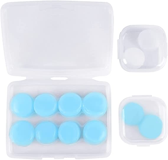Wellehomi Silicone Ear Plugs,Reusable Waterproof Noise Reduction Soft Ear Plugs for Sleeping, Swimming,Working,Shooting, Airplane and Any Noisy Place,32dB Highest NRR