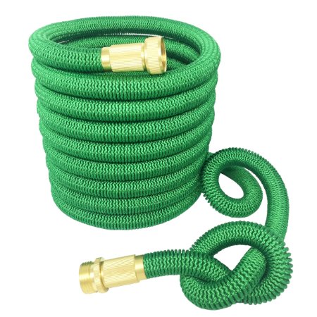 2016 NEW Greenbest 50' Expanding Garden Hose，ultimate Expandable Garden Hose, Solid Brass Connector Fittings (Green)