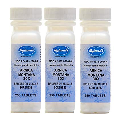 Arnica Montana 30x Tablets by Hyland's, Natural Relief of Bruises, Swelling and Muscle Soreness, 250 Count (Pack of 3)