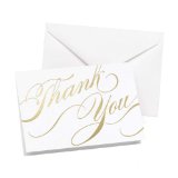 Hortense B Hewitt Gold Unending Gratitude Thank You Cards 50-Pack