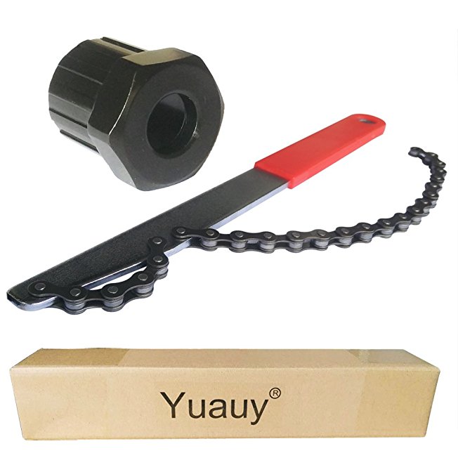 Yuauy Bike Chain Whip Sprocket Remover Wrench Bicycle Chain Flywheel Rotor Lockring Freewheel Removal Tools Kit