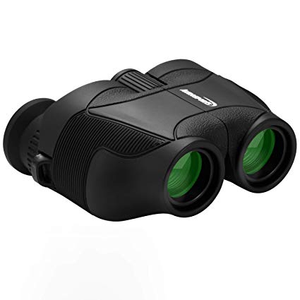 Aurosports 12x25 HD Compact Binoculars with New Upgraded Foldable Eyepiece,High Powered Binocular with FMC Bak4 Prism Fit Adults Kids for Bird Watching Hunting Camping Hiking Concert