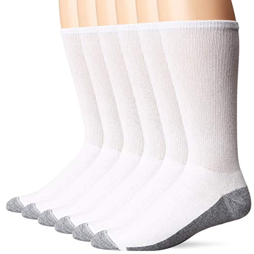 Hanes mens Comfortblend Max Cushion Crew Socks 6-pack Casual Sock
