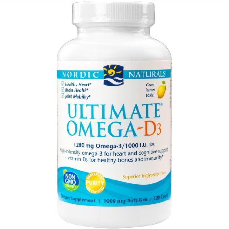 Nordic Naturals - Ultimate Omega-D3, Supports Healthy Bones and Immunity, 120 Soft Gels