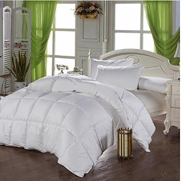 HARD-TO-FIND California King Size, White Comforter Duvet Insert, Exclusive Siliconized Fiberfill, 1000 Thread Count 100% EGYPTIAN COTTON Down Alternative Comforter