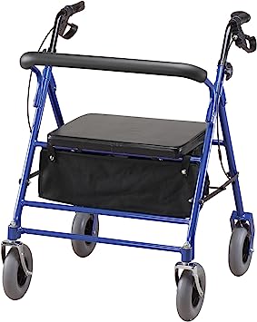 Easy Comforts Bariatric Rollator, Steel, 500 lb. Weight Capacity