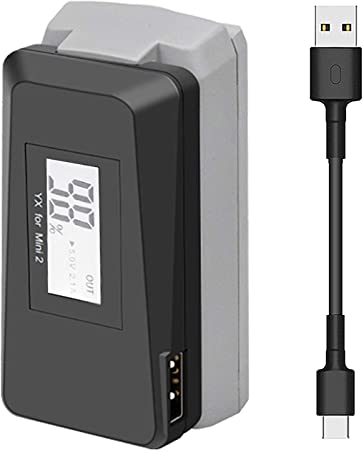 Hanatora USB Battery Charger with Quick Charge 3.0 for DJI Mini 2/Mini SE Drone,Indicator Display Raqid Charging Hub Accessories,Check Battery Level